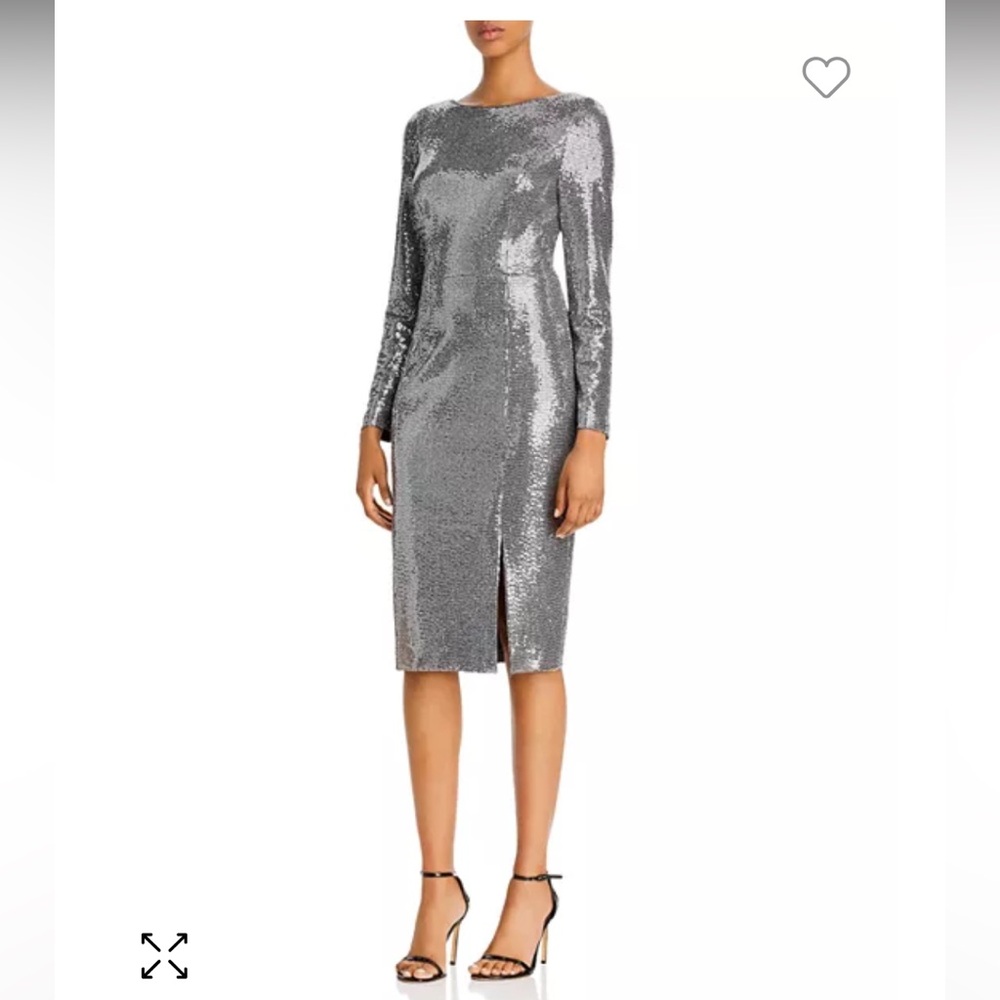 Eliza J sequin long sleeve sheath dress size 2